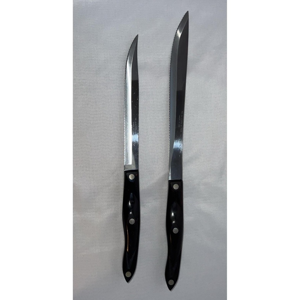 Set of 2 Vintage Cutco Knives: 1723 Carver & 1729 Petite Carver 1978 Made In USA